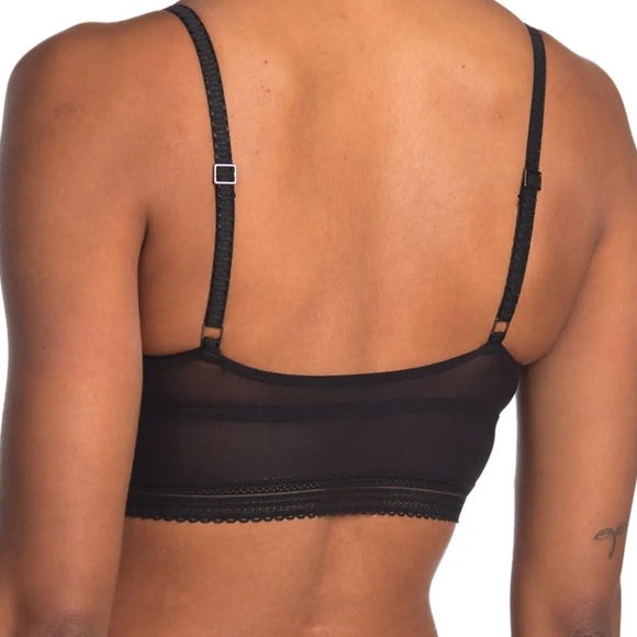 COSABELLA LACED IN AIRE LONG BRALETTE BLACK LARGE NWOT - Picture 2 of 5